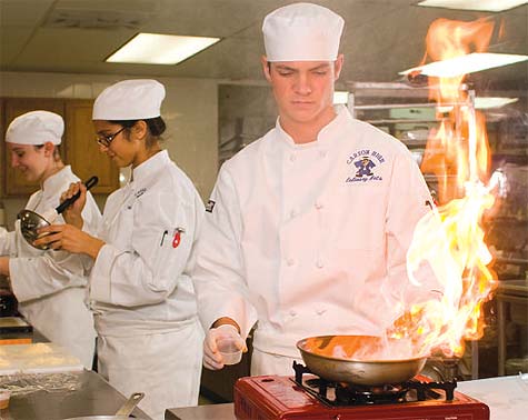 student cooking