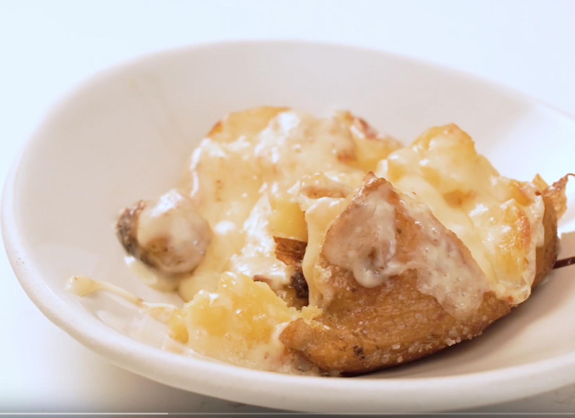 Raclette smashed potatoes