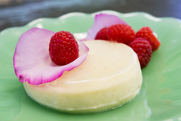 Rose Vanilla Bean Panna Cotta