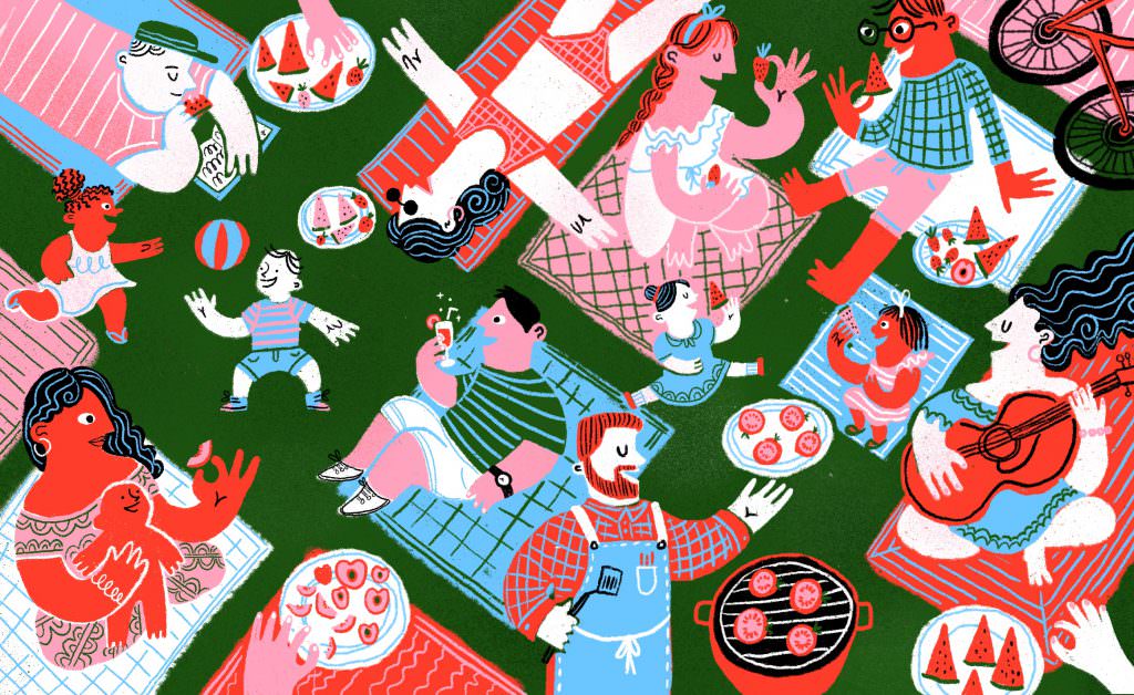 Saint Marys column Picnic illustration