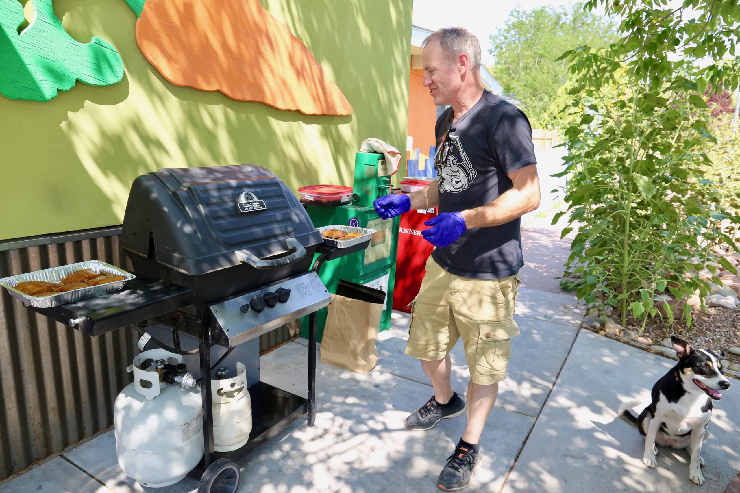 Nick Lee, owner of Alaska Select Seafood, barbecues black cod. Photo courtesy of Alaska Select Seafood