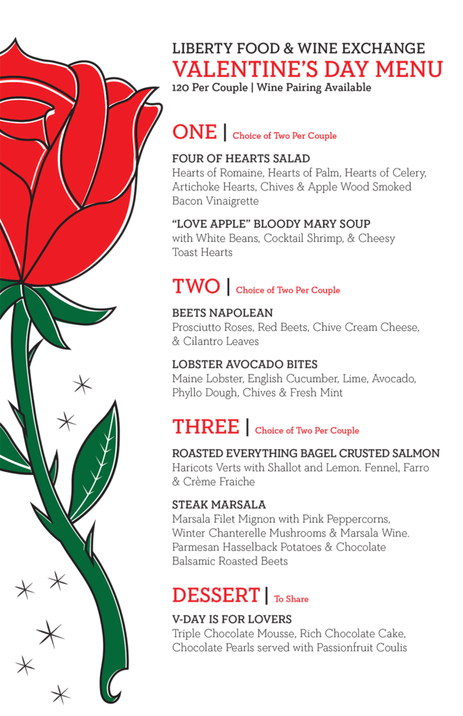 Liberty Food & Wine Exchange Valentine's Day Dinner